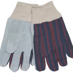 MCR Safety 1040 Knit Wrist Clute Pattern Leather Palm Work Gloves Palm Lined Economy Breathable Cotton Back (1 DZ) - One-stop shop for professional tools and equipment.