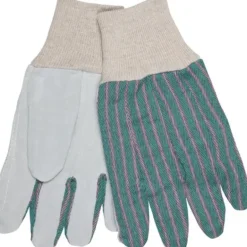 MCR Safety 1042 Knit Wrist Clute Pattern Split Leather Palm Work Gloves Palm Lined Economy Breathable Cotton Back, Small (1 DZ) - One-stop shop for professional tools and equipment.