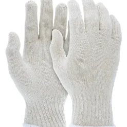 MCR Safety 9500M String Knit Work Gloves 7 Gauge Regular Weight White Cotton Polyester Hemmed Cuff (1 DZ) - One-stop shop for professional tools and equipment.