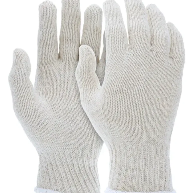 MCR Safety 9500M String Knit Work Gloves 7 Gauge Regular Weight White Cotton Polyester Hemmed Cuff (1 DZ) - One-stop shop for professional tools and equipment.