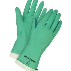 MCR Safety 5319 Nitri-Chem™ Flock Lined Green Nitrile Gloves Industrial Grade 13 Inches in Length 15 mil Thickness (1 DZ) - One-stop shop for professional tools and equipment.