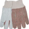 MCR Safety 1030 Split Leather Palm Work Gloves Knit Wrist Clute Pattern Unlined Economy  Breathable Cotton Back (1 DZ) - One-stop shop for professional tools and equipment.