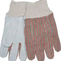 MCR Safety 1030 Split Leather Palm Work Gloves Knit Wrist Clute Pattern Unlined Economy  Breathable Cotton Back (1 DZ) - One-stop shop for professional tools and equipment.
