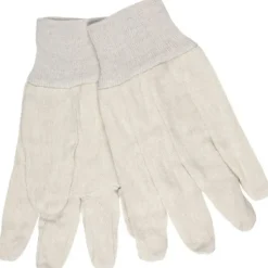 MCR Safety 8100 White Canvas Work Gloves Clute Pattern with Knit Wrist Cotton Polyester Blend Straight Thumb (1 DZ) - One-stop shop for professional tools and equipment.