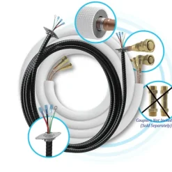 MrCool DIY50-3858C 50ft x 3/8in x 5/8in Pre-Charged Line-Set and DIY Pro Cable for DIY 24000 and 36000 BTU Wall Mounted Air Handlers - One-stop shop for professional tools and equipment.
