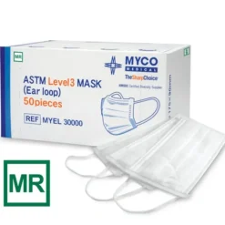 Myco Medical MYEL 30000 MR Safe ASTM Level 3 Ear Loop Procedure Mask - UOM 1500EA/CS - One-stop shop for professional tools and equipment.