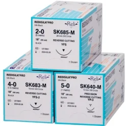Myco Medical SK682-M - REDISILK® PRO Non-absorbable Natural Organic Silk Suture, Size 5-0, Length 18&, 19 mm 3/8 Circle Reverse Cutting Needle - UOM 12/BX - One-stop shop for professional tools and equipment.