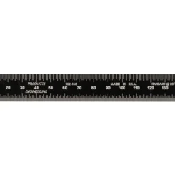 PEC Tools 752-150EZ 150mm Rigid Black Chrome Rule - One-stop shop for professional tools and equipment.