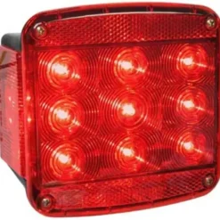 Peterson M840 Led Stop/Turn/Tail & Side Marker Light Rectangular, Submersible W/O License Light 4.84″X4.76″, Red, Bulk Pack - One-stop shop for professional tools and equipment.