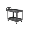 Rubbermaid FG452088BLA BRUTE HEAVY-DUTY ERGO HANDLE UTILITY CART, LIPPED SHELF, MEDIUM, 500 LB. CAPACITY - BLACK - One-stop shop for professional tools and equipment.
