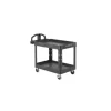 Rubbermaid FG450088BLA BRUTE HEAVY-DUTY ERGO HANDLE UTILITY CART, LIPPED SHELF, SMALL, 500 LB. CAPACITY - BLACK - One-stop shop for professional tools and equipment.