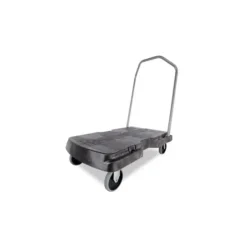Rubbermaid FG440100BLA TRIPLE TROLLEY WITH USER FRIENDLY HANDLE, STANDARD DUTY WITH 5 IN CASTERS, BLACK - One-stop shop for professional tools and equipment.