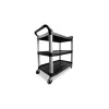 Rubbermaid FG409100BLA XTRA„ UTILITY CART, OPEN SIDED, 300 LB. CAPACITY, BLACK - One-stop shop for professional tools and equipment.