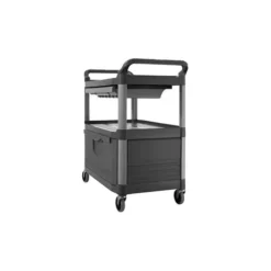 Rubbermaid FG409400GRAY XTRA„ INSTRUMENT CART WITH LOCKABLE DOORS AND SLIDING DRAWER, 300 LB. CAPACITY, GRAY - One-stop shop for professional tools and equipment.