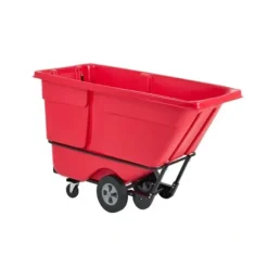 Rubbermaid FG131500RED ROTOMOLDED TILT TRUCK, STANDARD DUTY, 1 CUBIC YARD, RED - One-stop shop for professional tools and equipment.