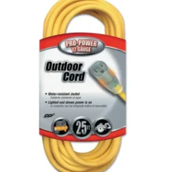 Southwire 02587-88-02 25' 12/3 Sjtw Yellow Extension Cord Lighted End - One-stop shop for professional tools and equipment.