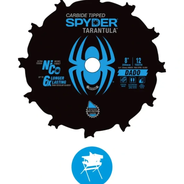 Spyder 13024 8In Dado Set - One-stop shop for professional tools and equipment.