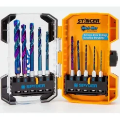 Spyder 19017 Spyder Mach-Blue 10-Piece Assorted High-Speed Steel Twist Drill Bit Set - One-stop shop for professional tools and equipment.