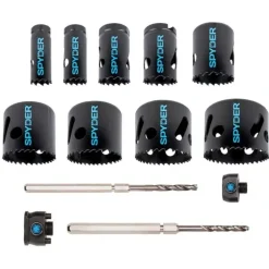 Spyder 600887 Spyder 13-Piece Bi-Metal Arbored Hole Saw Kit Set - One-stop shop for professional tools and equipment.