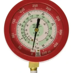 Yellow Jacket 49511 3-1/2& L/F, red pressure, 0-500 psi (0 to 34 bar), R22 (Â°F and Â°C)Â  - One-stop shop for professional tools and equipment.