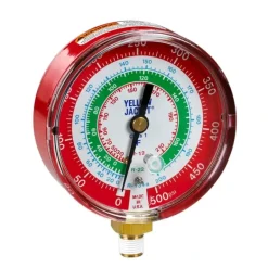 Yellow Jacket 49103 3-1/8&, red pressure, 0-500 psi, R12/22/134a gauge (Â°F) - One-stop shop for professional tools and equipment.